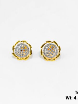 Premium Gold Stone Tops Earrings | Bulk Supply | Jewelry Manufacturer India