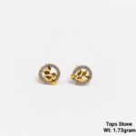 Classic Circular Gold Tops with Floral Vine Cutout and CZ Halo