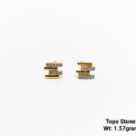 Modern Triple Bar 22k Gold Tops with Cubic Zirconia for Office Wear