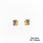 Dainty Gold Butterfly Tops with Pave Wings for Girls and Women