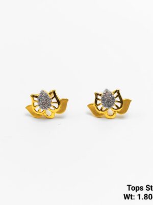 spiritual lotus flower gold earrings gift for her
