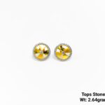 round gold ear tops design with price for daily use