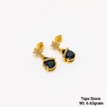 2.39g Classic Gold Floral Studs with Full Diamond Look Setting
