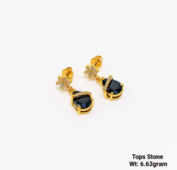 2.39g Classic Gold Floral Studs with Full Diamond Look Setting