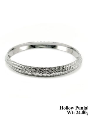 925 Sterling Silver Hollow Punjabi Kada 25g