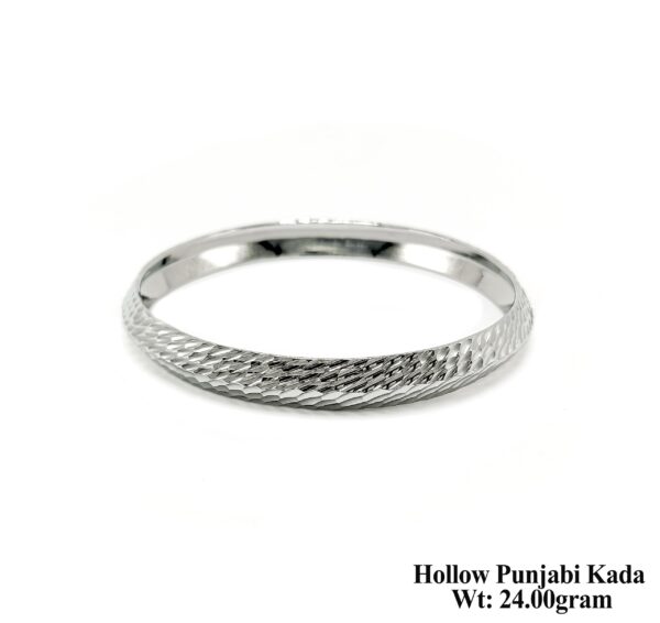 925 Sterling Silver Hollow Punjabi Kada 25g