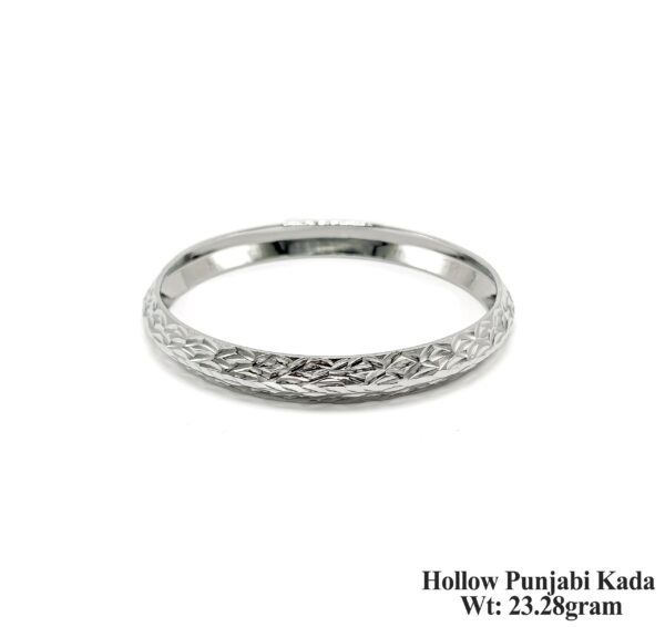 Pure 925 Sterling Silver Kada for Mens | Heavy Punjabi Sikh Hollow Kada