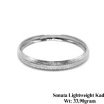 Solid 925 Silver Grooved Kada for Men - Matte & Polished Finish