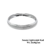 Frosted 925 Sterling Silver Kada with CNC Leaf Cut Design