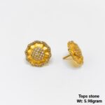 Ethnic mango design gold earrings for daily indian wear