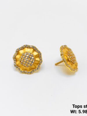 Ethnic mango design gold earrings for daily indian wear