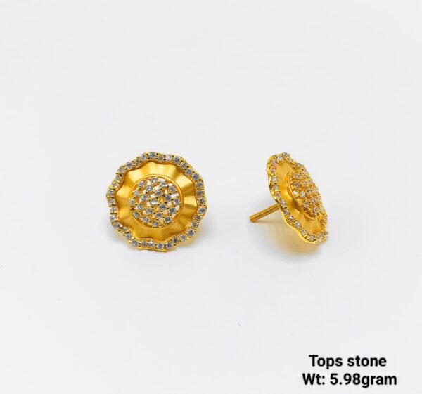 Ethnic mango design gold earrings for daily indian wear