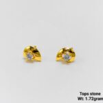Gold Folded Heart Flower Studs - 3D Sculptural CZ Tops