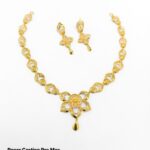 Designer Gold Necklace Set for Wedding & Festive Wear – Paper Casting