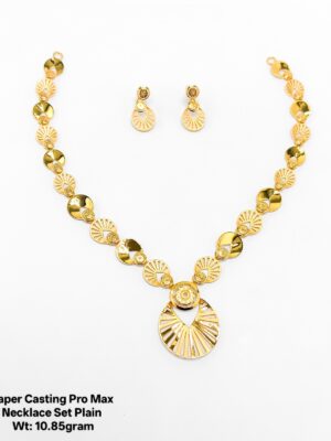 Latest Lightweight Gold Necklace Set – Paper Casting Floral Design for Retailers