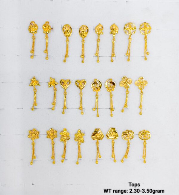 Designer Plain Gold Stud Earrings for Daily Wear (Multiple Patterns)
