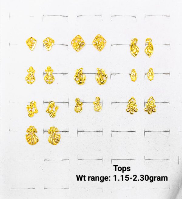 Daily Wear Lightweight Gold Tops - Assorted Minimalist Designs