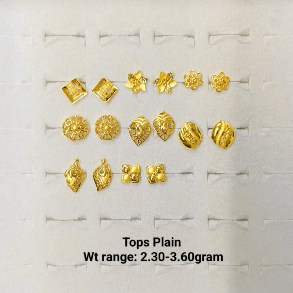 Exquisite Yellow Gold Floral and Geometric Earrings Collection
