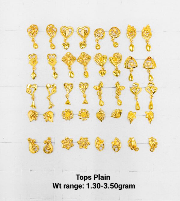 Elegant Plain Gold Tops for Everyday Wear - Multiple Motifs