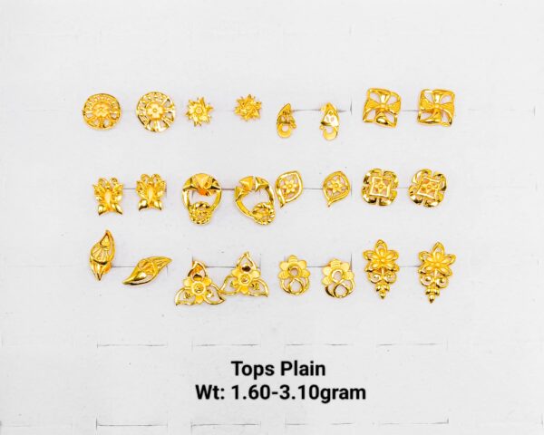 Premium 22K Hallmark Gold Earring Tops under 3 gm