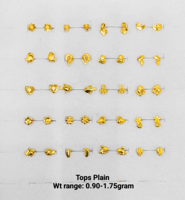 Lightweight Gold Tops range between 0.95 grams and 1.75 grams