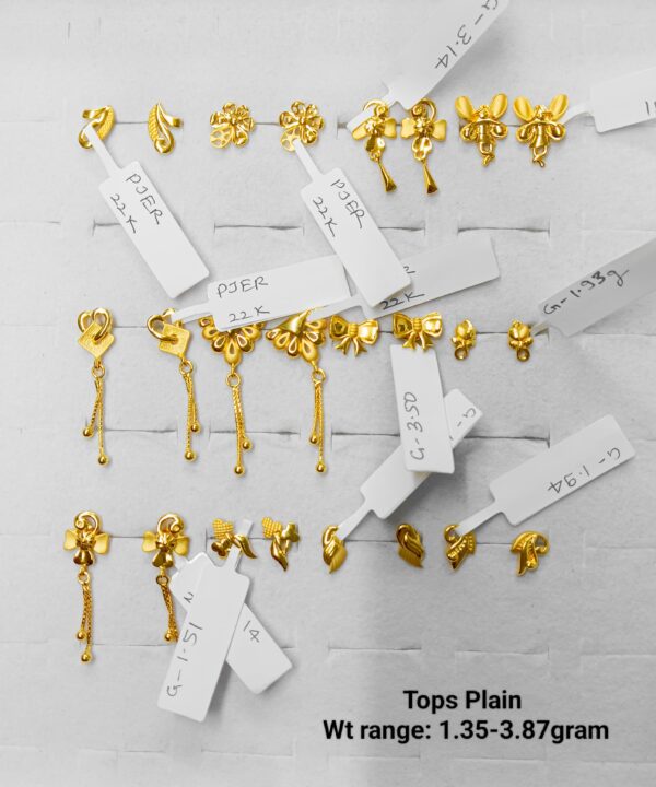 Plain Gold Tops for Women - Minimalist Daily Wear Studs