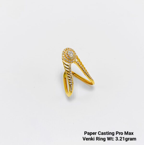 Exquisite Venky Collection Gold Ring with Vibrant Stone Embellishments