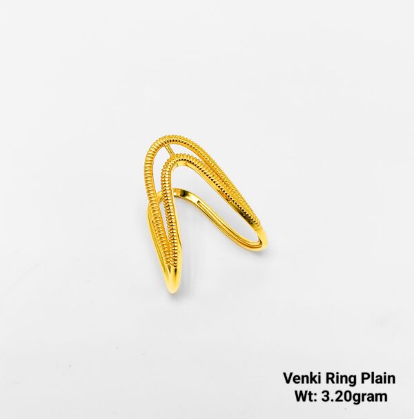 22K Yellow Gold Venky Plain Ring for Women - 3.20 Grams