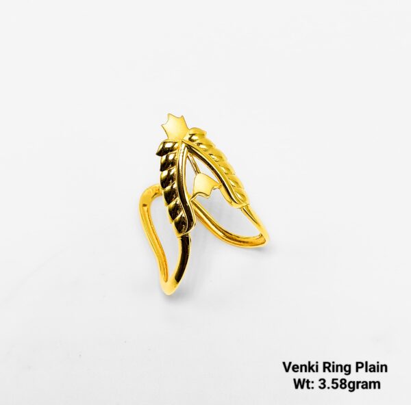 22K Yellow Gold Venky Plain Ring for Women - 3.58 Grams
