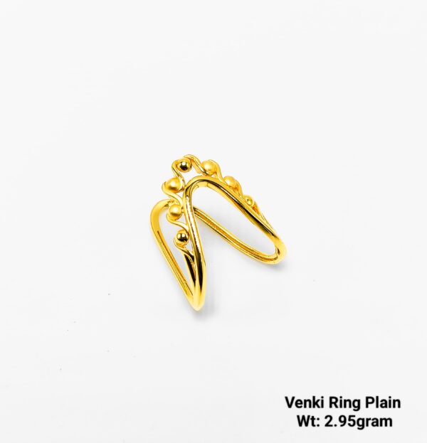 22K Yellow Gold Venky Plain Ring for Women - 2.95 Grams