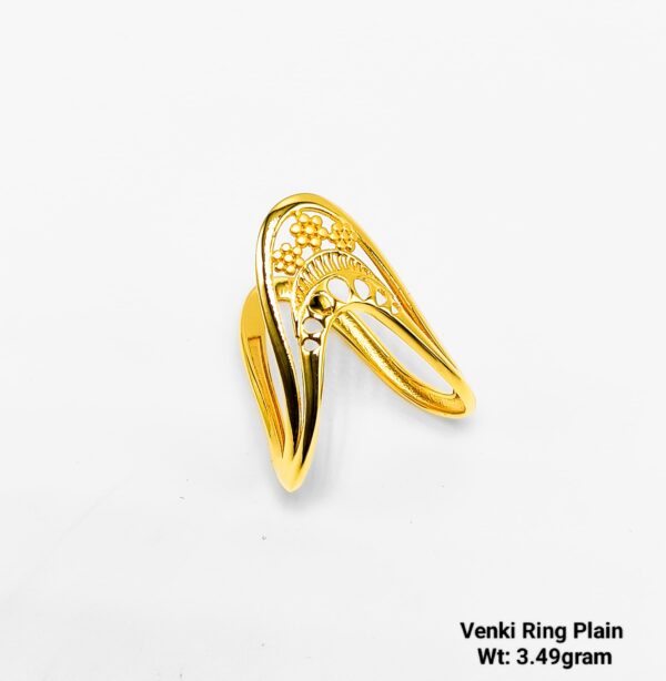 22K Yellow Gold Venky Plain Ring for Women - 3.49 Grams