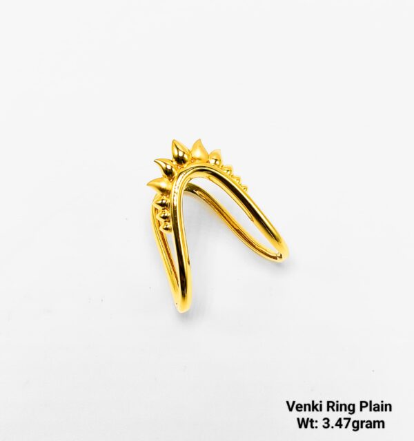 22K Yellow Gold Venky Plain Ring for Women - 3.47 Grams