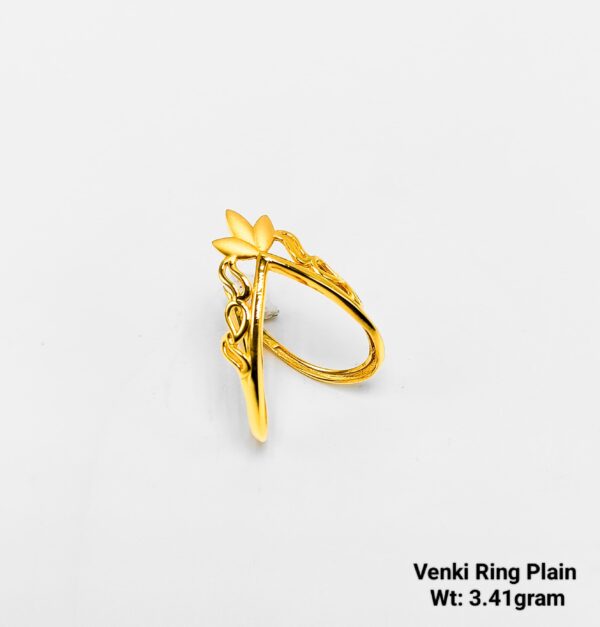 22K Yellow Gold Venky Plain Ring for Women - 3.41 Grams