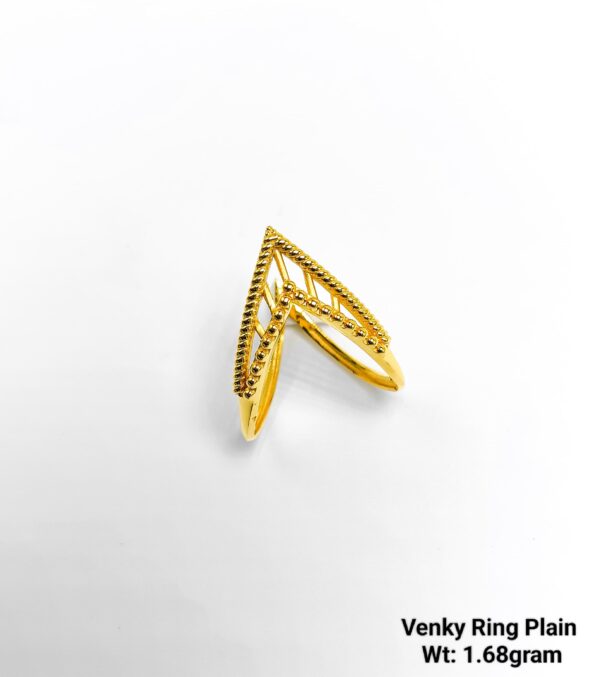 Lightweight Yellow Gold Plain Venky Ring - 1.68 Gram