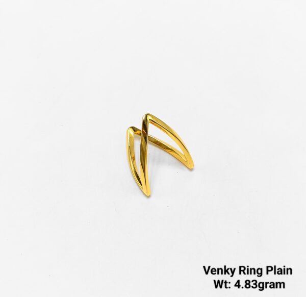Elegant Floral Filigree Gold Venky Ring - 4.83 Grams Pure Yellow Gold