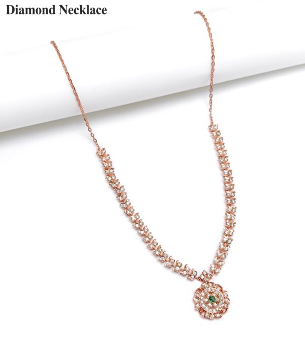 Luxury Rose Gold Diamond Statement Necklace