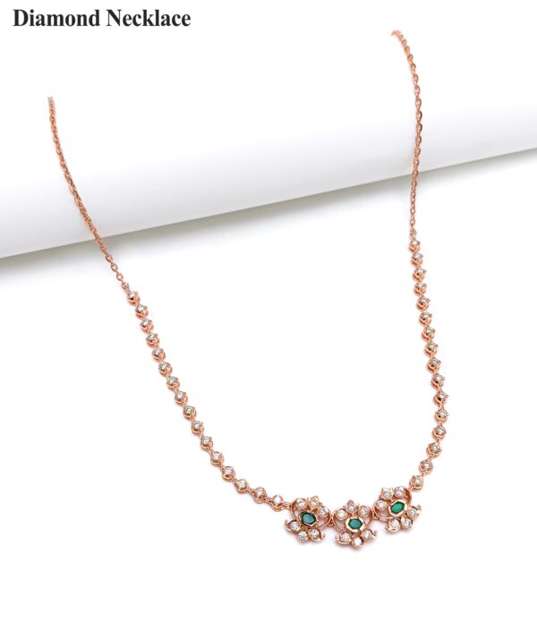 Luxury Rose Gold Diamond Statement Necklace
