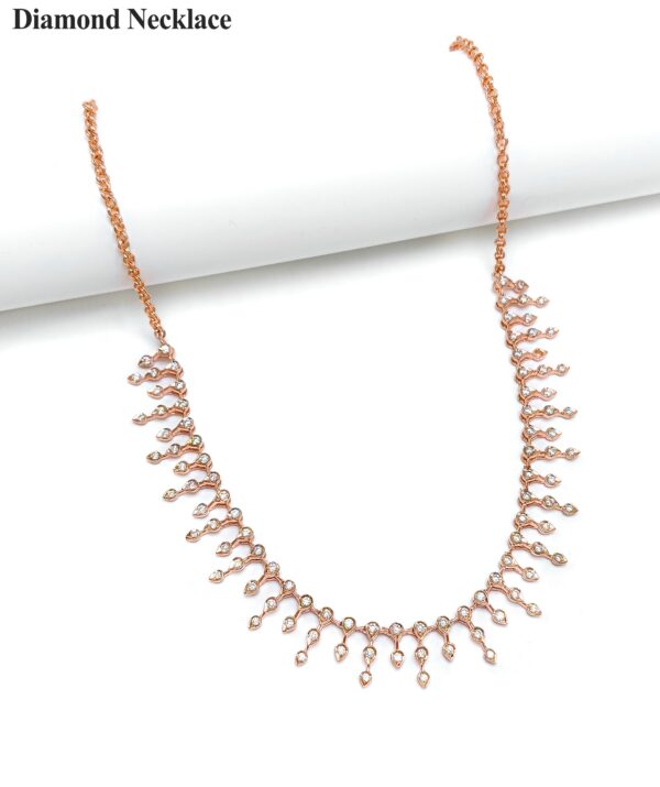 Luxury Rose Gold Diamond Statement Necklace