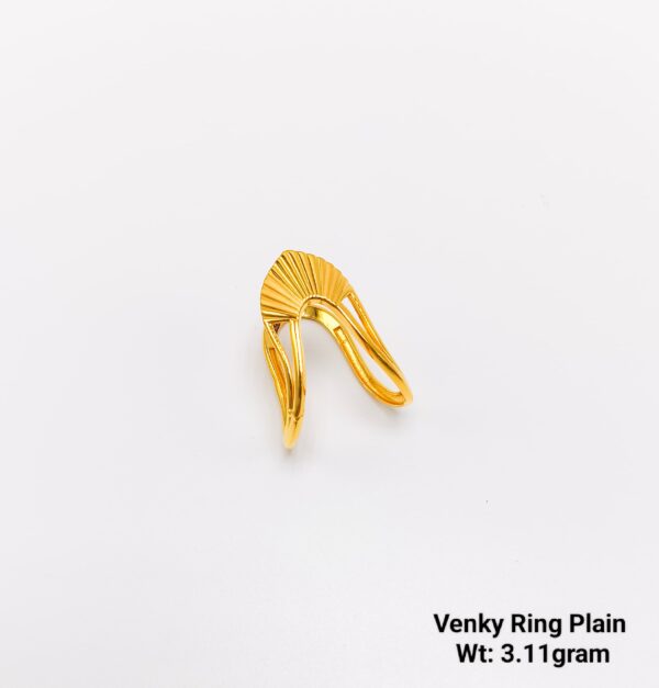 Luxurious Venky Designer Gold Plain Ring - 3.11 Gram