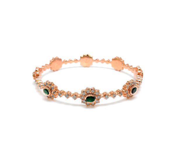 Luxury Diamond Accented Rose Gold Bangle for Women