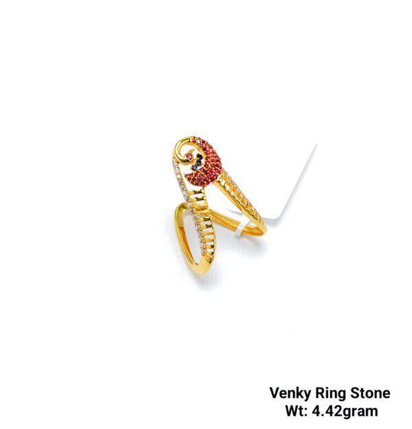 Luxurious Venky Designer Gold Ring - 4.42 Gram Weight