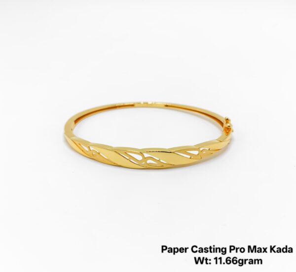 Premium Paper Casting Gold Bracelet/ Kada - 11.66 grams
