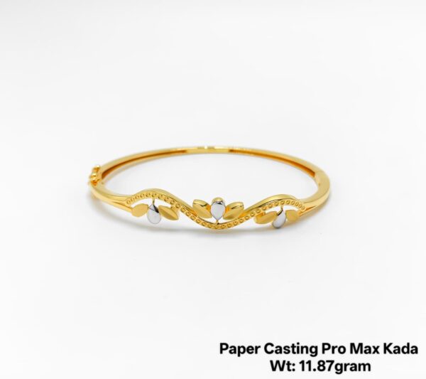 Luxury Designer Gold Paper Casting kada/Bangle - lightweight Paper Casting