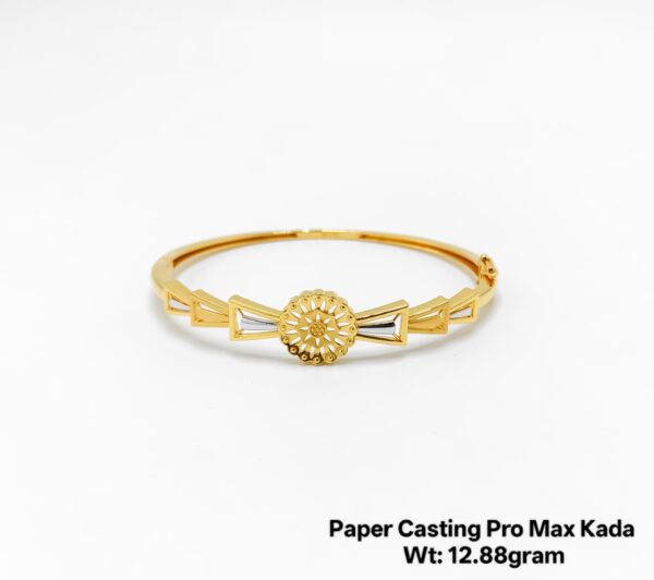 Exquisite 12.88 Gram Gold Paper Casting Kada/Bangles