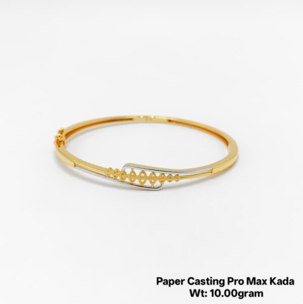 10 Gram 22KT Gold Paper Casting Kada/Bangle - Minimalist Design
