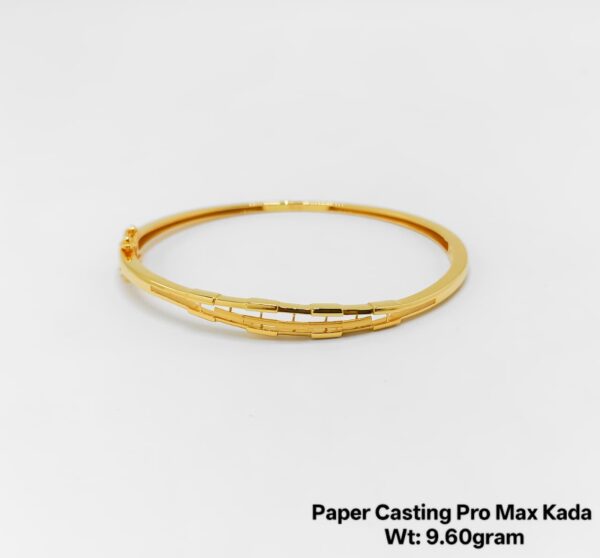 9.60 Gram 22KT Gold Paper Casting Kada/Bangle - Minimalist Design
