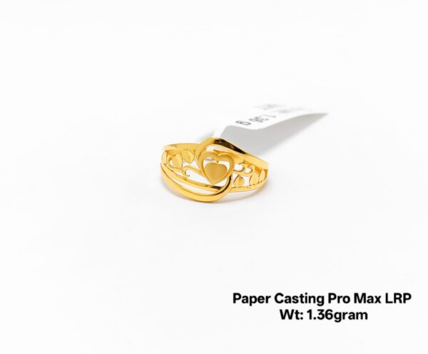 22KT Yellow Gold Floral Filigree Ring - 1.36g Lightweight Design