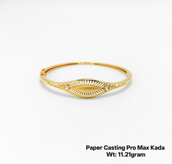 11.21 Gram 22KT Gold Paper Casting Kada/Bangle - Minimalist Design