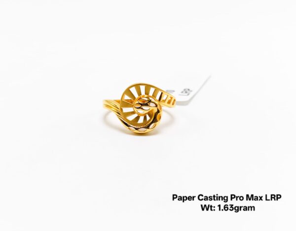 22KT Yellow Gold Floral Filigree Ring - 1.63g Lightweight Design
