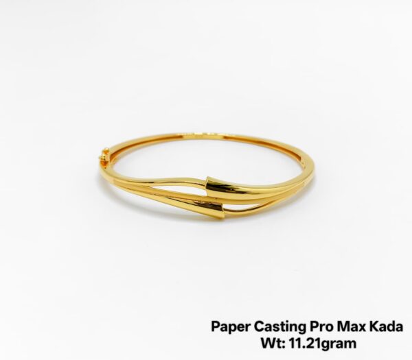 11.21 Gram 22KT Gold Paper Casting Kada/Bangle - Minimalist Design
